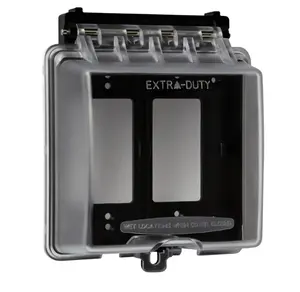 Extra-Duty Weatherproof Enclosure, Outdoor Outlet Cover Outdoor Decorator/GFCI Receptacles, Dual Installation