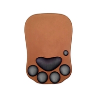 Tapis de souris 3D en silicone souple, motif patte de chat mignon, repose-poignet en mousse à mémoire de forme, coussin pour souris, pour enfants, ordinateur portable, ordinateur