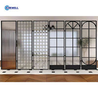 Cloison en verre transparente et opaque, facile à installer, au design élégant pour salle à manger