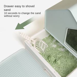 Großhandel neue große Katzen toilette benutzer definierte große Katze Katzen toilette & Zubehör mit Schaufel - Product Image 4