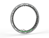 Encodeur résolvant 16 bits IP69 avec rotor 297 mm à l'extérieur et stator à l'intérieur pour applications robustes, trains à grande vitesse, aérospatiales, robotique et construction navale