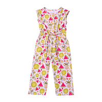 Combinaisons personnalisées pour filles, vêtements d'été pour filles avec design sans manches et jambes larges, tenue décontractée quotidienne, combinaison pour filles et enfants, vente en gros