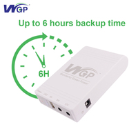 WGP Portable Ups 10400mah Baterai Lithium Cadangan Online Multi-Output 5V/9V/12V MINI UPS untuk Router WiFi Kamera CCTV