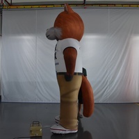 Modèle de renard gonflable géant KeepFuns, personnage de dessin animé gonflable publicitaire personnalisé pour la promotion des concessionnaires automobiles