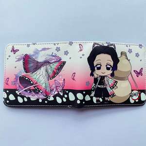 32 couleurs haute qualité Anime démon Slayer <span class=keywords><strong>Kimetsu</strong></span> <span class=keywords><strong>no</strong></span> <span class=keywords><strong>Yaiba</strong></span> court pliant PU portefeuille mignon portefeuille - Product Image 2