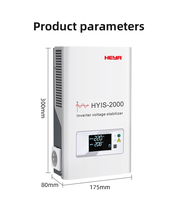 Convertisseur de tension à onde sinusoïdale pure monophasé haute précision, efficacité 99 %, régulateur de tension HIVS-2000VA, vitesse de réponse rapide