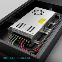 Alimentation à découpage 320W 36V de type mince, sortie unique, refroidissement par ventilateur intégré, PFC actif, convertisseur AC/DC pour écran LED industriel