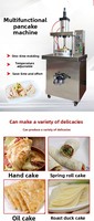 Machine à crêpes électriques commerciales, machine à tacos, machine à chapati, machine à former du pain pita fin