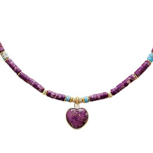 Thời trang mới sang trọng cầu vồng <span class=keywords><strong>chakra</strong></span> tim quyến rũ Mặt dây chuyền đá Choker Vòng cổ cho món quà - Product Image 5