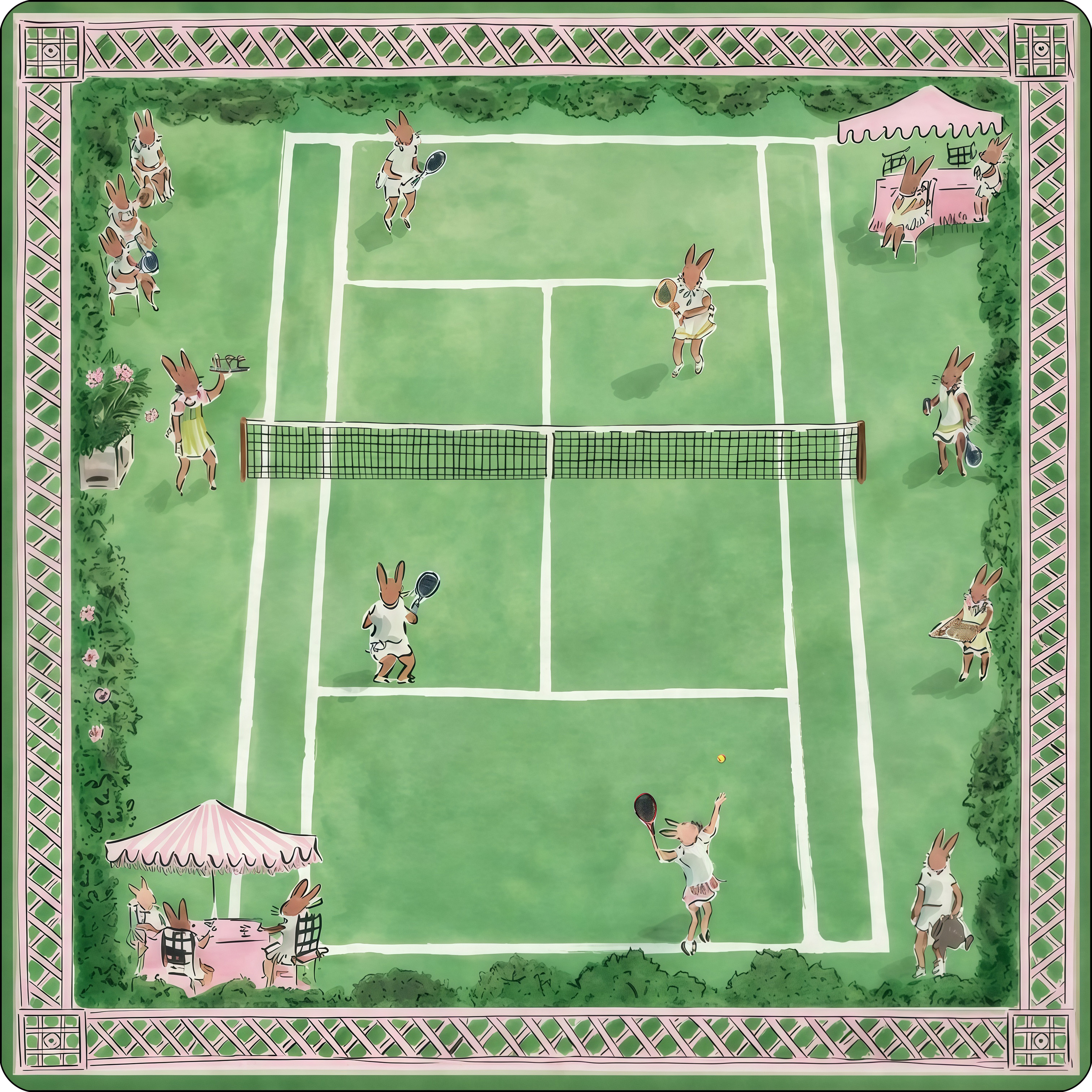 pelota de tenis verde