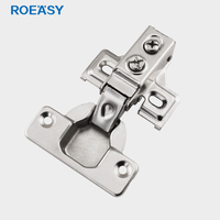 Charnière de meuble à fermeture amortie de type fixe, charnière hydraulique en acier laminé à froid, charnière à bras court de 35 mm, design moderne pour cuisine et salon