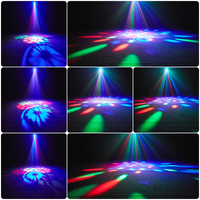 Projecteur LED professionnel à double tête 80W, faisceau RGBW 4-en-1, effet laser LED rouge et vert, contrôle DMX512 pour scène DJ
