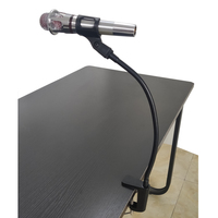 Support de micro de table universel réglable noir Flexible 20cm col de cygne support de Microphone de bureau solide diffusion en direct