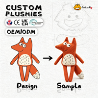 Porte-clés en peluche renard personnalisé OEM, jouet en peluche mignon et doux, mascotte d'entreprise personnalisée, personnalisation de haute qualité, CE CPC