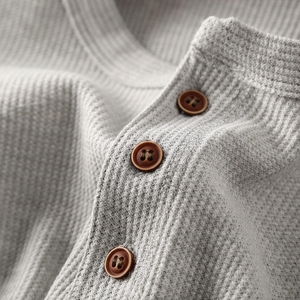 Huafuge Henry T-shirt Customized High Quality Men's Short Sleeve Summer Casual Men's T-shirt - Product Image 1