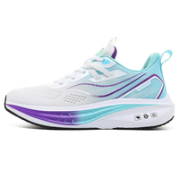 Chaussures de sport décontractées pour hommes, respirantes, légères, en mesh, à lacets, anti-chocs, pour la marche et la course