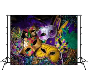 Máscara de halloween de 7 * 5ft, máscara de fotografia, fundos de fotografia, vestido vinil, festa na rave, adereços de fotografia