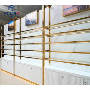 カスタムロゴ香水店ディスプレイカウンターとウォールショーケースエレガントな香り化粧品ユニークな香水店インテリアデザイン - Product Image 3