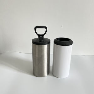 Us RTS Acero inoxidable Aislado al vacío 16oz Cerveza en blanco Flaco 4 en 1 Lata Enfriadora Lata de verano para viajes al aire libre <span class=keywords><strong>Camper</strong></span> Bebidas de hielo - Product Image 5