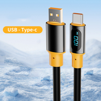 Câble de données de charge rapide 100W USB-C à C avec affichage de l'alimentation 1.2m pour chargeurs iPhone 13 14 15 16 PD 27W