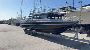 <span class=keywords><strong>Bateau</strong></span> de pêche rapide en aluminium à coque en V profond de 9 m (30 pieds) avec cabine et moteur hors-bord à vendre - Product Image 2