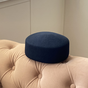 Sombrero <span class=keywords><strong>de</strong></span> Mujer 100% Lana sin Borde, Estilo Pillbox, Boina Francesa Vintage, Estilo Hepburn, Gorra <span class=keywords><strong>de</strong></span> Azafata - Product Image 1