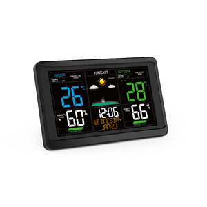 Đồng hồ trạm thời tiết ngoài trời tùy chỉnh hiện đại bằng nhựa ABS 12V, đồng hồ điện tử kỹ thuật số cho ô tô với màn hình hiển thị xu hướng nhiệt độ trong nhà - Product Image 4