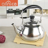 Bouilloire en métal portable 1L 1,5L 2,0L avec poignée en bakélite durable, théière en acier inoxydable