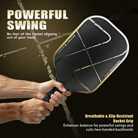 LUZZ INFERNO 2.0 M1 Aero Black Surface MPP Power Foam Core 16mm Thermoforming Carbon Fiber Pickleball Paddle Max Spin Baru