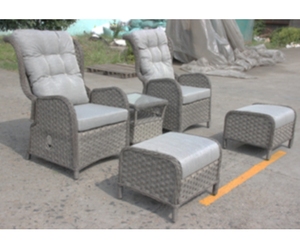 Juego de 4 sofás modernos de aluminio para exteriores para sala de estar, Hotel, Villa, parque, patio, muebles versátiles para exteriores - Product Image 5