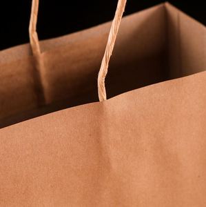 Sac de courses en papier kraft personnalisé, recyclable, pour la vente à emporter, avec votre propre logo - Product Image 4