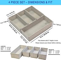 Boîte de rangement pliable multifonctionnelle en lin avec design portable pour l'organisation de la garde-robe et de la salle de bain