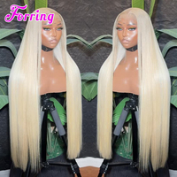 Wig Rambut Asli Brasil Virgin Raw 613 Blonde HD Full Lace, Wig Frontal Lace HD 13x4 613 dengan Preplucked Bleached Knots HD Grosir