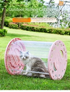 Fully Enclosed Quiet Cat Treadmill Roller - Portable Outdoor Cat Toy <strong>Pet</strong> Training <strong>Fitness</strong> Equipment - Product Image 5