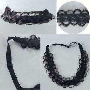 Diadema elástica trenzada para peluca, diadema negra suave, tamaño ajustable para uso general, material de alambre resistente a altas temperaturas - Product Image 5