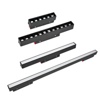 Système d'éclairage commercial moderne 48V à LED magnétique, anti-éblouissement, COB, linéaire, encastré ou en saillie, en aluminium