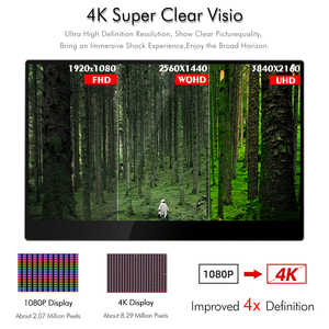 Sibolan Độ sáng 600 100% gam màu 15.6 inch UHD 4K màn hình di động Type-C với trường hợp đứng màn hình cảm ứng cho máy tính xách tay - Product Image 4