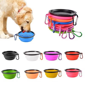 Dog Accessories 350Ml Portable Travel <b>Pet</b> Folding Collapsible Silicone Dog Puppy Bowl Collapsible Dog Water Bowl - Product Image 1
