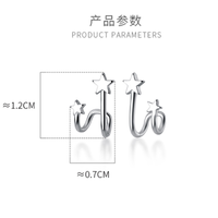 2020 mode à la mode véritable 925 en argent Sterling Double étoile géométrique boucles d'oreilles mariage/anniversaire bijoux cadeau pour les femmes