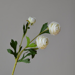Arrangement floral artificiel nordique minimaliste, style peinture à l'huile, avec 3 petites fleurs de lotus, pour décoration de mariage et de maison - Product Image 6
