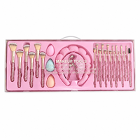 Ensemble de pinceaux de maquillage Glitz and Glam avec strass, pinceaux de maquillage professionnels de luxe, 26 pièces