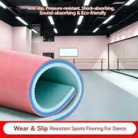 HANLI Stoßdämpfender Edelstein-Textur PVC Wasserdichter Rutschfester Sport-Vinylboden 4,5mm Dick für Multisportplätze