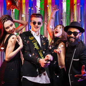 สายสะพายผ้าซาตินสีดำสำหรับฤดูของชาวราศีกันย์พร้อมแผ่นฟอยล์สีทองสายคาดเอววันเกิดของชาวราศีกันย์ - Product Image 4