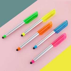 Bolígrafo de Plástico Personalizado con Puntas de Resaltador, 3 en 1, Combo de Escritura para Pantalla Táctil, Colores Brillantes, Tinta Negra, Regalo - Product Image 2