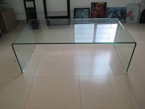 Modern Solid Hot Bending Tempered Bent <strong>Glass</strong> <strong>Table</strong> Top Customizable <strong>Coffee</strong> <strong>Table</strong> for Home Office Decoration - Product Image 3