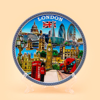 Vente en gros de décoration promotionnelle en résine faite à la main avec logo personnalisé paysage souvenir pour la conception touristique de style campagnard