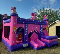 Château gonflable princesse avec toboggan, combo château gonflable princesse pour enfants
