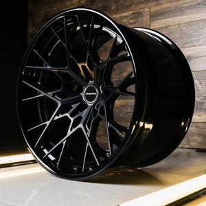 מותאם אישית מזויפים 18 19 20 21 22 23 אינץ '<span class=keywords><strong>pcd</strong></span> 5x112 5x114.3 <span class=keywords><strong>5x120</strong></span> רכב נוסע גלגלים מונובלוק שחור בהיר בהיר - Product Image 1