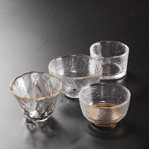 Verre à vin martelé Jiangzhiwu, petit modèle, avec bord doré, 1-100 ml, haute esthétique, épaissi, résistant à la chaleur, portable et durable - Product Image 3