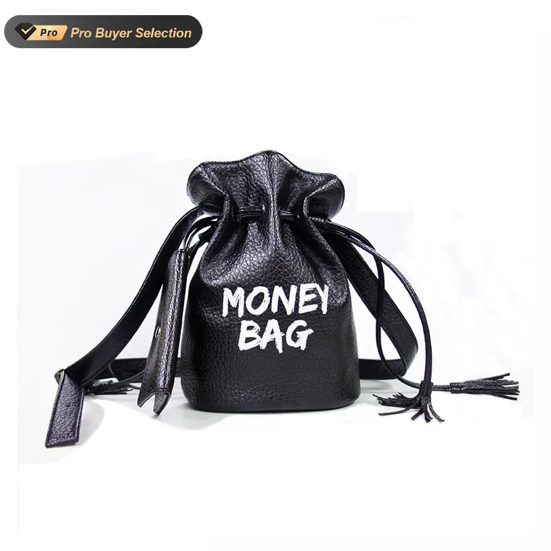 KALANTA New Fashion Shoulder Travel Simple Little Plutonium Leather Bucket Purse for Women Female Crossbody Shoulder Money bags